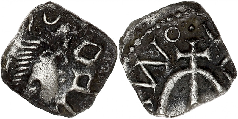 FRANCE / MÉROVINGIENS - FRANCE / MEROVINGIAN
Poitou, Melle. Denier ND (c.700).
B...