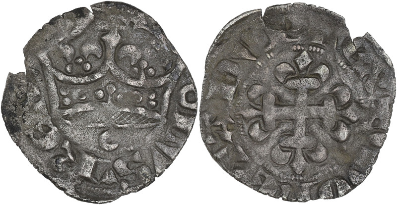 FRANCE / CAPÉTIENS - FRANCE / ROYAL
Charles IV (1322-1328). Double parisis 3e ém...