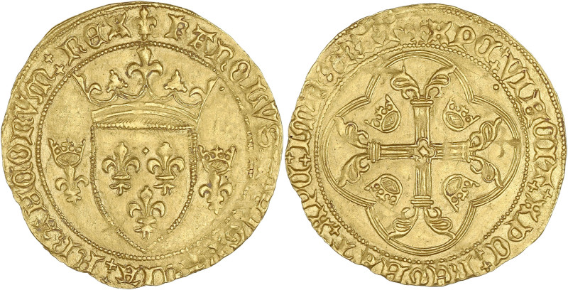 FRANCE / CAPÉTIENS - FRANCE / ROYAL
Charles VII (1422-1461). Écu d’or à la couro...