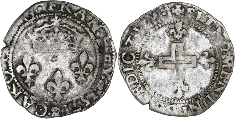 FRANCE / CAPÉTIENS - FRANCE / ROYAL
Charles IX (1560-1574). Double sol parisis, ...