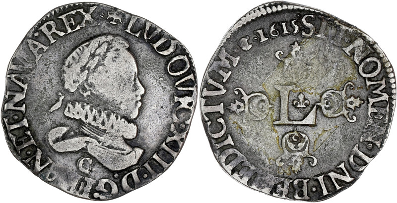 FRANCE / CAPÉTIENS - FRANCE / ROYAL
Louis XIII (1610-1643). Demi-franc, 4e type ...