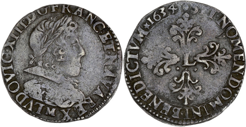 FRANCE / CAPÉTIENS - FRANCE / ROYAL
Louis XIII (1610-1643). Demi-franc, 10e type...