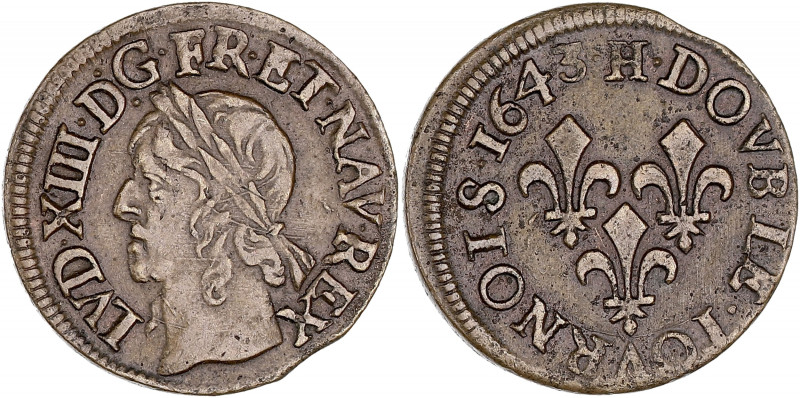 FRANCE / CAPÉTIENS - FRANCE / ROYAL
Louis XIII (1610-1643). Double tournois de W...