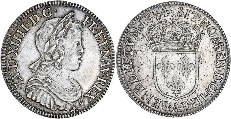 FRANCE / CAPÉTIENS - FRANCE / ROYAL
Louis XIV (1643-1715). Quart d’écu à la mèch...