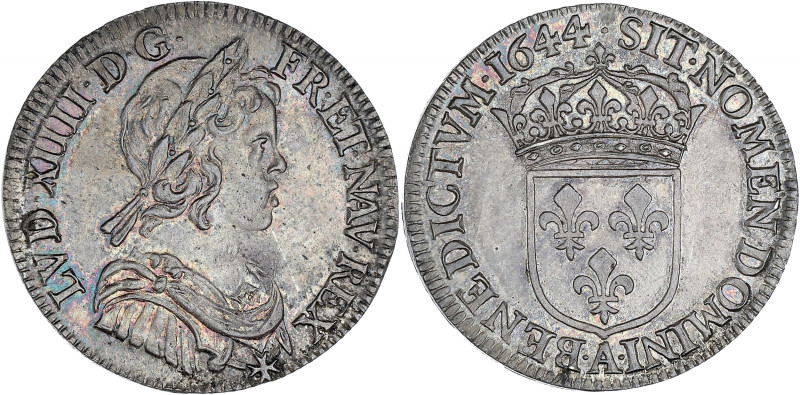 FRANCE / CAPÉTIENS - FRANCE / ROYAL
Louis XIV (1643-1715). Quart d’écu à la mèch...