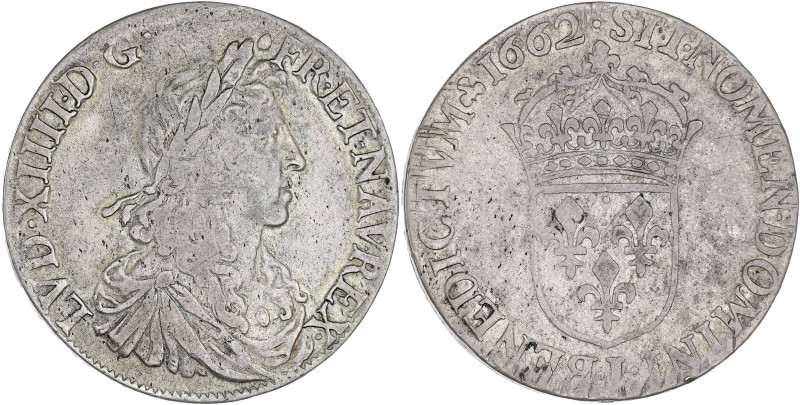 FRANCE / CAPÉTIENS - FRANCE / ROYAL
Louis XIV (1643-1715). Demi-écu au buste juv...