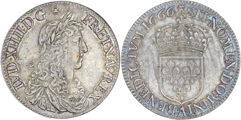 FRANCE / CAPÉTIENS - FRANCE / ROYAL
Louis XIV (1643-1715). Demi-écu au buste juv...