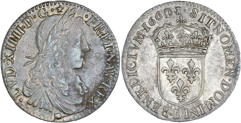 FRANCE / CAPÉTIENS - FRANCE / ROYAL
Louis XIV (1643-1715). Douzième d’écu au bus...