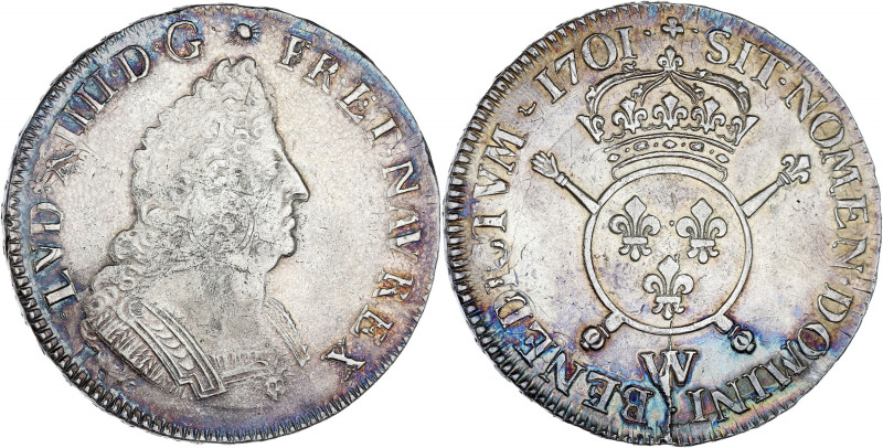 FRANCE / CAPÉTIENS - FRANCE / ROYAL
Louis XIV (1643-1715). Écu aux insignes 1701...