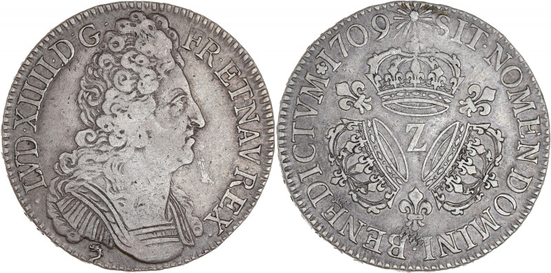 FRANCE / CAPÉTIENS - FRANCE / ROYAL
Louis XIV (1643-1715). Écu aux trois couronn...