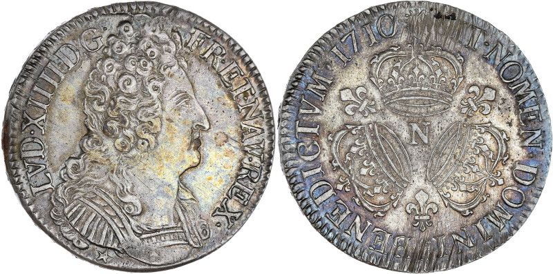 FRANCE / CAPÉTIENS - FRANCE / ROYAL
Louis XIV (1643-1715). Écu aux trois couronn...