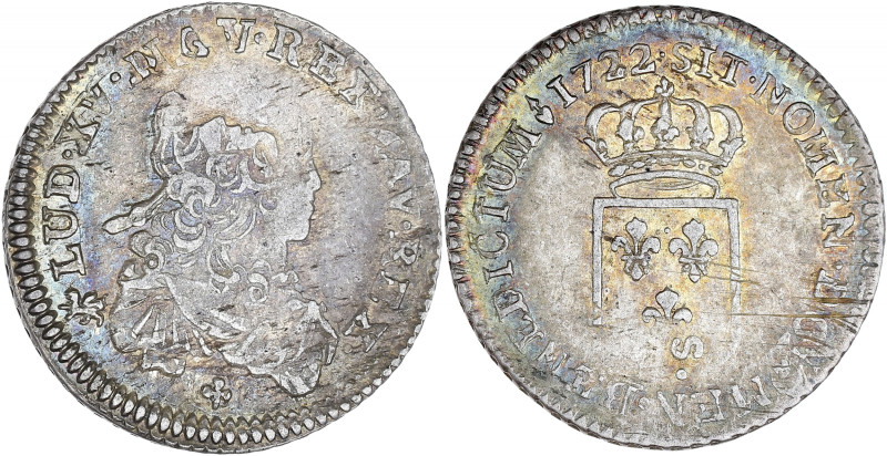 FRANCE / CAPÉTIENS - FRANCE / ROYAL
Louis XV (1715-1774). Sixième d’écu de Franc...