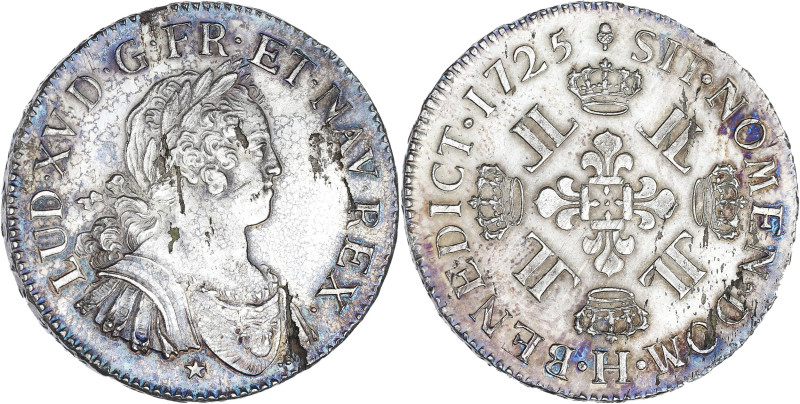 FRANCE / CAPÉTIENS - FRANCE / ROYAL
Louis XV (1715-1774). Écu aux huit L 1725, H...