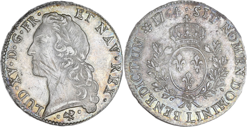 FRANCE / CAPÉTIENS - FRANCE / ROYAL
Louis XV (1715-1774). Écu au bandeau 1764, L...