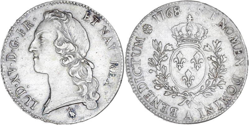 FRANCE / CAPÉTIENS - FRANCE / ROYAL
Louis XV (1715-1774). Écu au bandeau 1768, A...