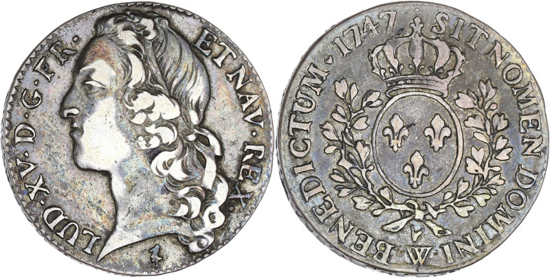 FRANCE / CAPÉTIENS - FRANCE / ROYAL
Louis XV (1715-1774). Demi-écu au bandeau 17...