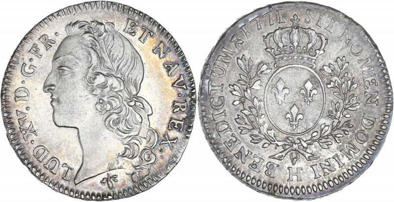 FRANCE / CAPÉTIENS - FRANCE / ROYAL
Louis XV (1715-1774). Demi-écu au bandeau 17...