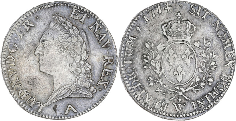 FRANCE / CAPÉTIENS - FRANCE / ROYAL
Louis XV (1715-1774). Écu dit à la vieille t...