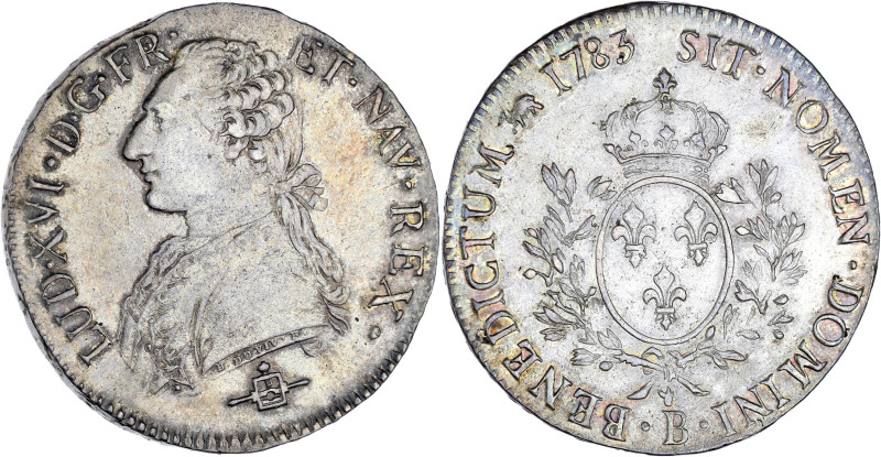 FRANCE / CAPÉTIENS - FRANCE / ROYAL
Louis XVI (1774-1792). Écu aux rameaux d’oli...