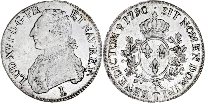 FRANCE / CAPÉTIENS - FRANCE / ROYAL
Louis XVI (1774-1792). Écu aux rameaux d’oli...