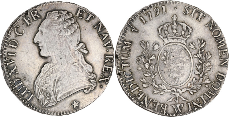 FRANCE / CAPÉTIENS - FRANCE / ROYAL
Louis XVI (1774-1792). Écu aux rameaux d’oli...