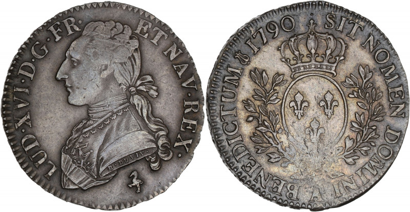 FRANCE / CAPÉTIENS - FRANCE / ROYAL
Louis XVI (1774-1792). Demi-écu aux rameaux ...