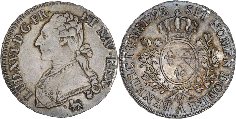 FRANCE / CAPÉTIENS - FRANCE / ROYAL
Louis XVI (1774-1792). Demi-écu aux rameaux ...