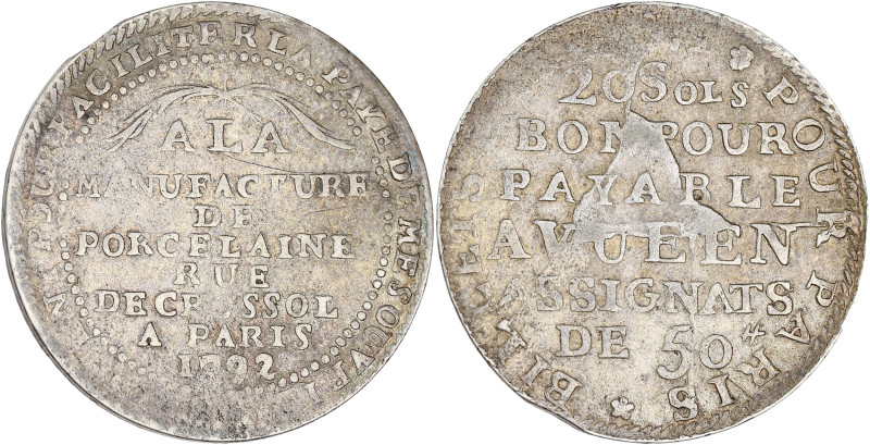 FRANCE / CAPÉTIENS - FRANCE / ROYAL
Constitution (1791-1792). 20 sols Potter, ma...