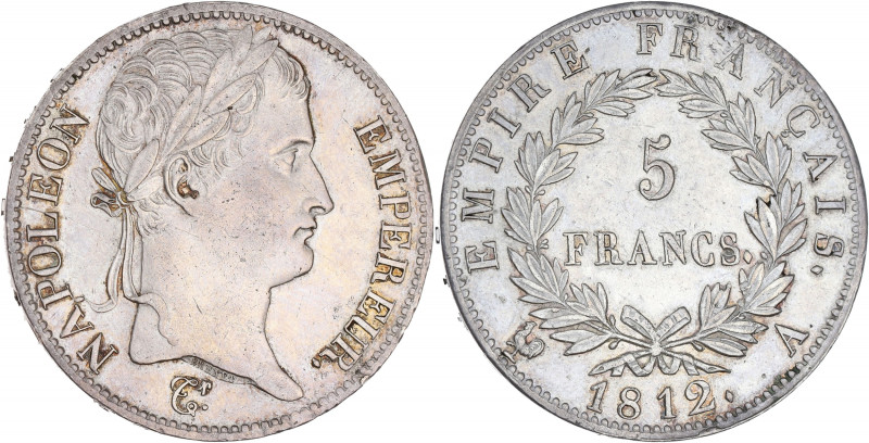 FRANCE
Premier Empire / Napoléon Ier (1804-1814). 5 francs Empire 1812, A, Paris...