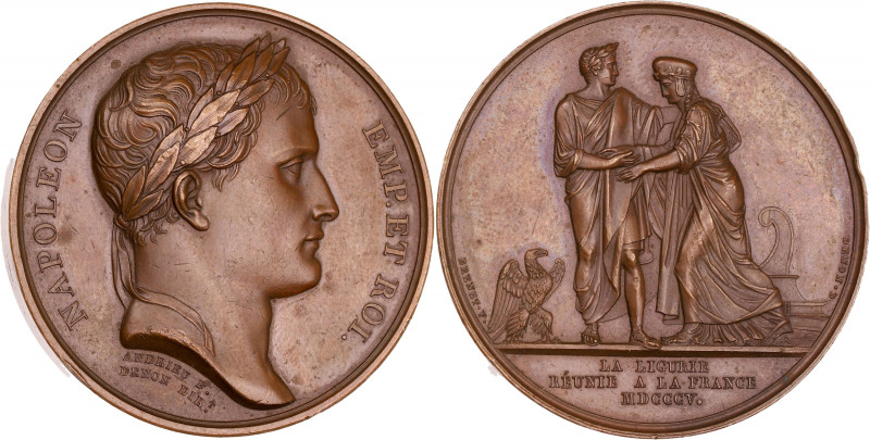 FRANCE
Premier Empire / Napoléon Ier (1804-1814). Médaille, Annexion de la Répub...