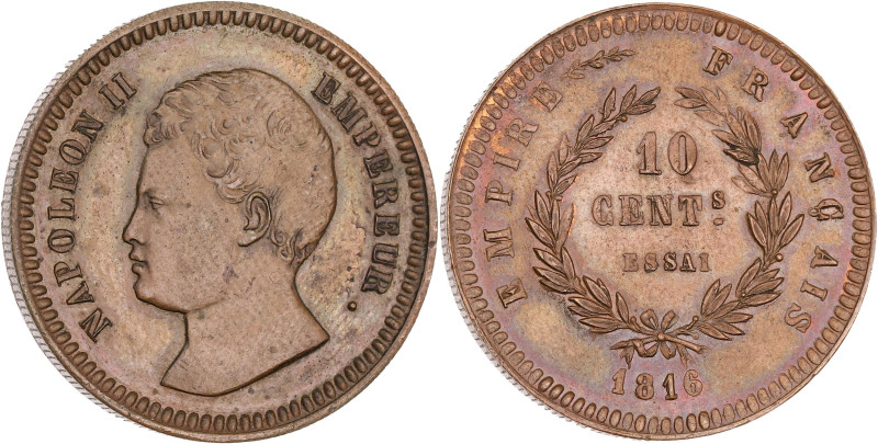 FRANCE
Napoléon II (1811-1832). Essai de 10 centimes Napoléon II Empereur 1816, ...