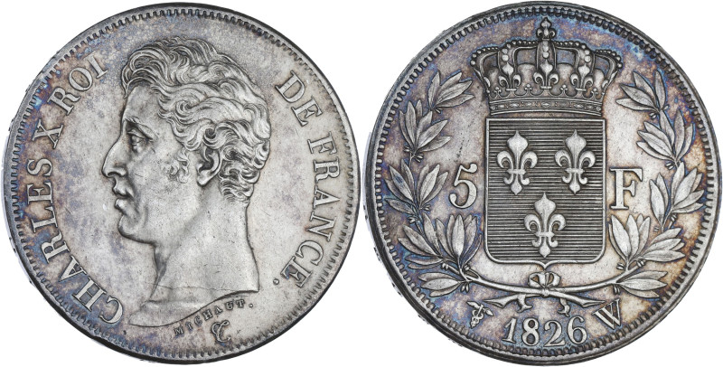 FRANCE
Charles X (1824-1830). 5 francs, 1er type 1826, W, Lille.
G.643 - F.310 ;...