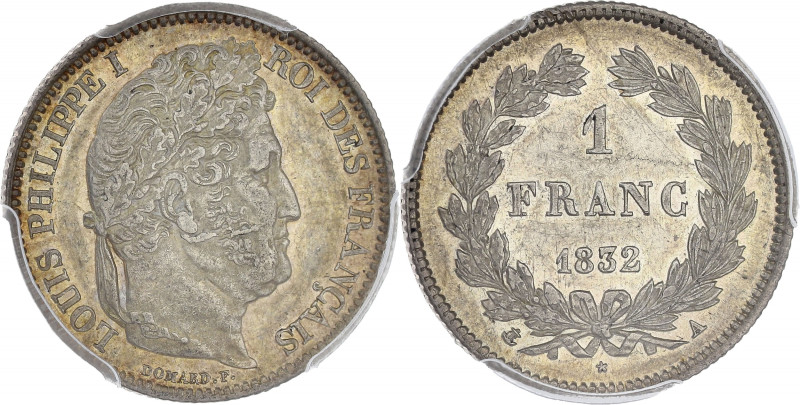 FRANCE
Louis-Philippe Ier (1830-1848). 1 franc tête laurée 1832, A, Paris.
G.453...