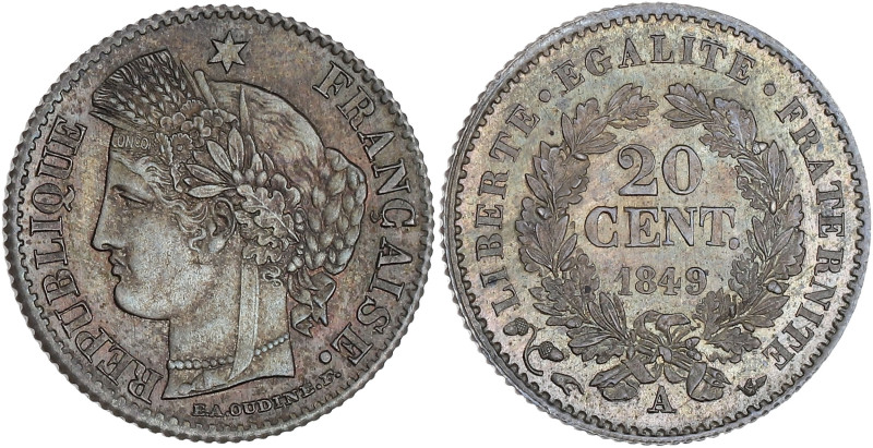 FRANCE
IIe République (1848-1852). 20 centimes Cérès 1849, A, Paris.
G.303 - F.1...