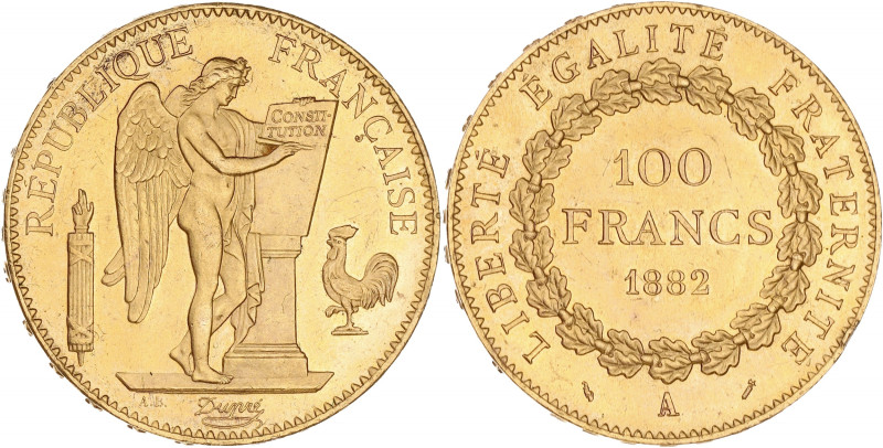 FRANCE
IIIe République (1870-1940). 100 francs Génie 1882, A, Paris.
G.1137 - F....