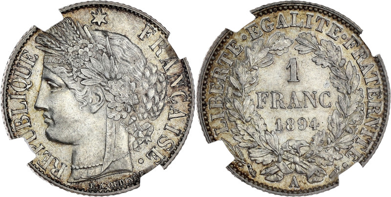 FRANCE
IIIe République (1870-1940). 1 franc Cérès 1894, A, Paris.
G.465a - F.216...