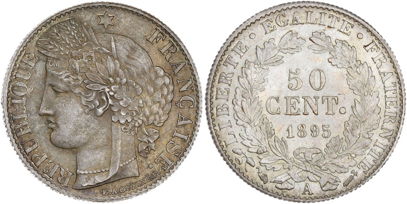 FRANCE
IIIe République (1870-1940). 50 centimes Cérès 1895, A, Paris.
G.419a - F...