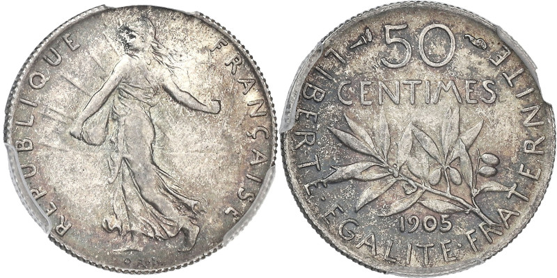 FRANCE
IIIe République (1870-1940). 50 centimes Semeuse 1905, Paris.
G.420 - F.1...