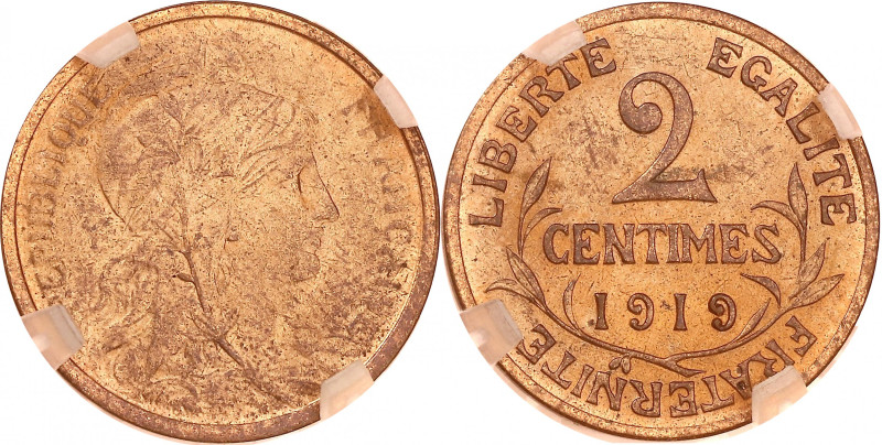 FRANCE
IIIe République (1870-1940). 2 centimes Daniel-Dupuis 1919, Paris.
G.107 ...