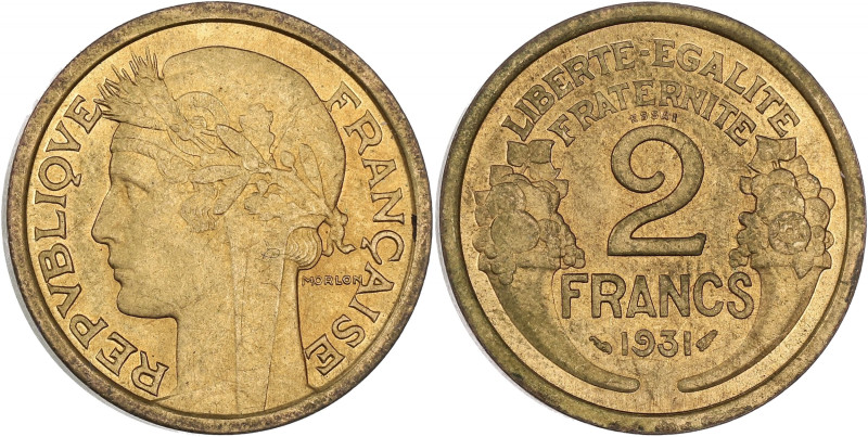 FRANCE
IIIe République (1870-1940). Essai de 2 francs Morlon 1931, Paris.
GEM.11...