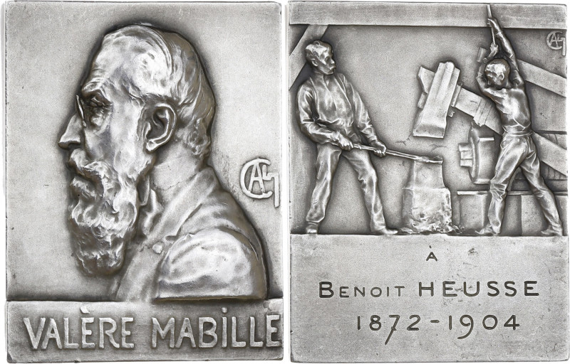 FRANCE
IIIe République (1870-1940). Plaque Valère Mabille par Alexandre Charpent...