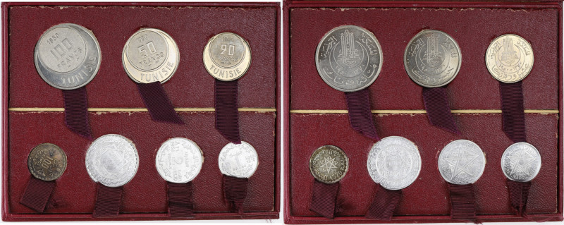 FRANCE
IVe République (1947-1958). Coffret de 7 essais du Maroc et Tunisie 1950-...