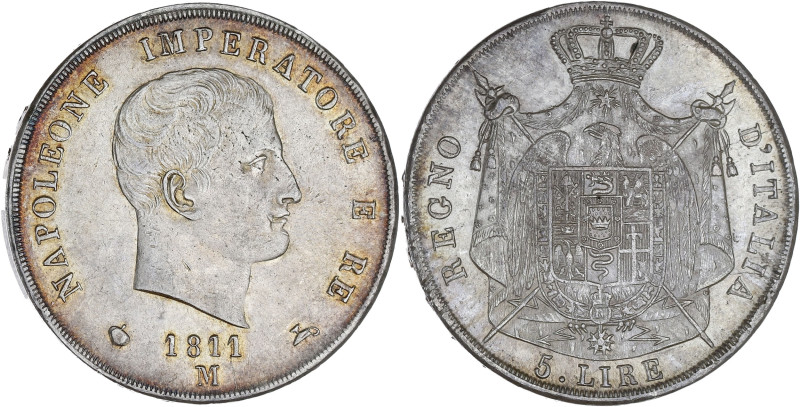 ITALIE - ITALY
Milan, royaume d’Italie, Napoléon Ier (1805-1814). 5 lire, 2e typ...