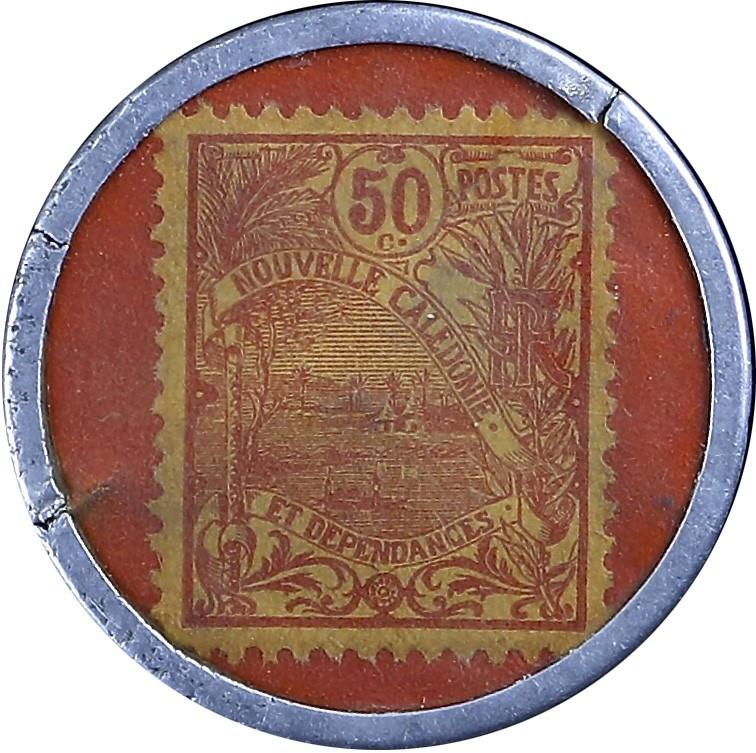 NOUVELLE-CALÉDONIE - NEW CALEDONIA
50 centimes ND (1922).
P.29.
Timbre capusule ...