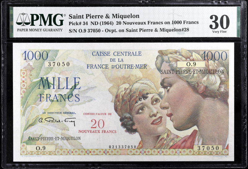 SAINT-PIERRE-ET-MIQUELON - SAINT-PIERRE AND MIQUELON
20 nouveaux francs surcharg...