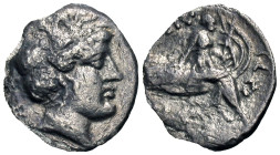 Euboia, Histiaia. 3rd-2nd centuries B.C. AR tetrobol (13 mm, 1.77 g). Chipped edge,