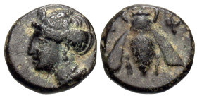 Ionia, Ephesos. 4th centuy B.C. AE (10 mm, 1.41 g).