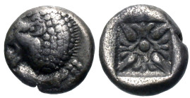 Ionia, Miletos. Late 6th-early 5th century B.C. AR diobol (8 mm, 1.15 g).