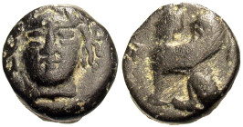 Caria, Kaunos. Ca. 390-370 B.C. AE (9 mm, 1.05 g).