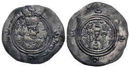 Sasanian Kingdom. Khusru II. A.D. 591-628. AR drachm (31 mm, 4.09 g).